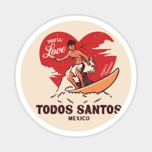 Vintage Surfing You'll Love Todos Santos, Mexico // Retro Surfer's Paradise Magnet